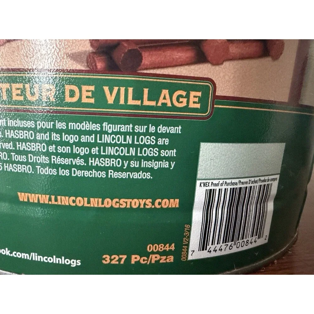Original Lincoln Logs Wooden Play Set - 327 Pieces - Complete